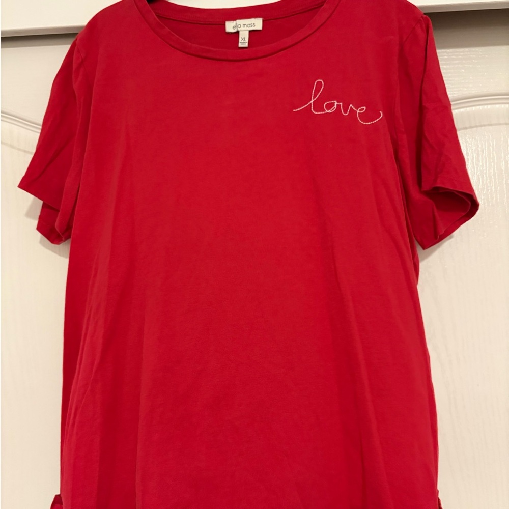 Ella Moss Vibrant Red Top